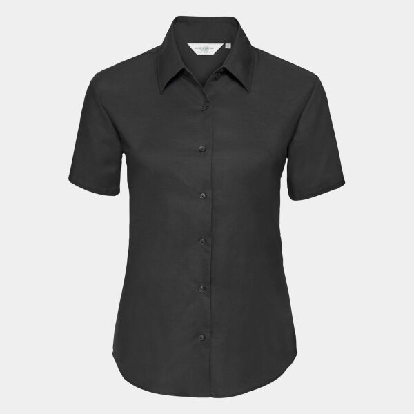 Russell Collection Ladies Short Sleeve Easy Care Oxford Shirt Thumbnail
