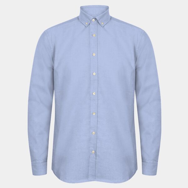Henbury Modern Long Sleeve Regular Fit Oxford Shirt Thumbnail